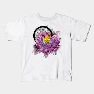 A Tranquil Time - Abstract Lotus Kids T-Shirt